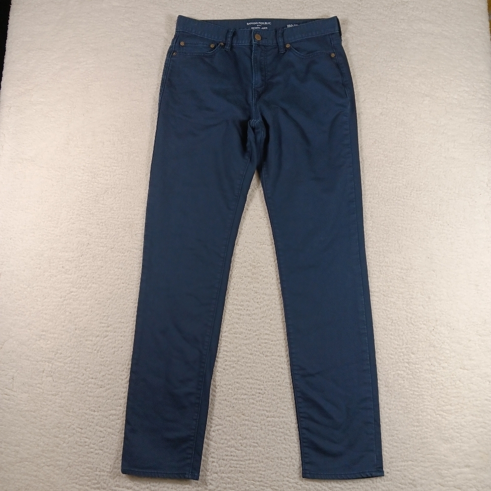 Banana Republic Travel Jean Mens 32x34 Blue Slim Fit Straight Leg Stretch Casual - Picture 1 of 12